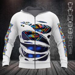 Autism Warrior Hero 3D Hoodie - photo 6