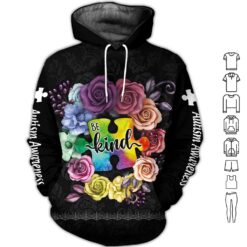 Be Kind Autism Awareness 3D Hoodie - photo 5