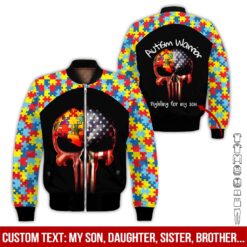 Custom Text Autism Warrior 3D Hoodie - photo 9