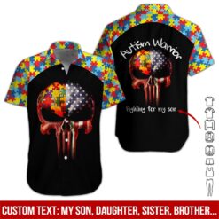 Custom Text Autism Warrior 3D Hoodie - photo 3