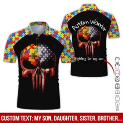 Custom Text Autism Warrior 3D Hoodie - photo 2