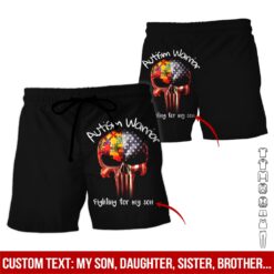 Custom Text Autism Warrior 3D Hoodie - photo 7