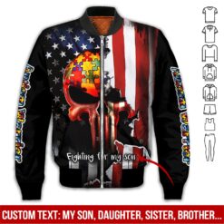 Custom Text Autism Warrior 3D Hoodie - photo 9