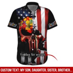 Custom Text Autism Warrior 3D Hoodie - photo 3