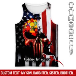 Custom Text Autism Warrior 3D Hoodie - photo 8