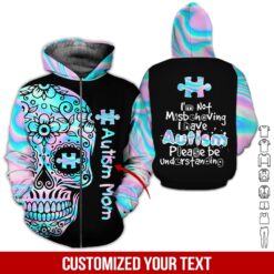 Custom Text I’m Not Misbehaving I Have Autism 3D - photo 6