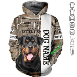 Love Rottweiler 3D Hoodie - photo 5