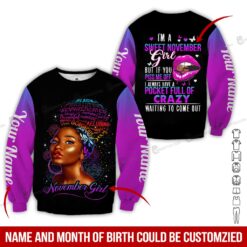 Custom Month Beautiful Girl Hoodie - photo 4