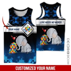 Custom Autism Awareness 3D Hoodie - photo 8