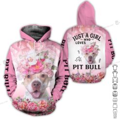 Pit Bull Mom Pink 3D Hoodie - photo 5