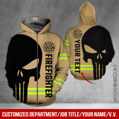 Custom Text Firefighter 3D Hoodie - photo 15