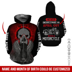 Name and Month Custom Guy 3D Hoodie - photo 15