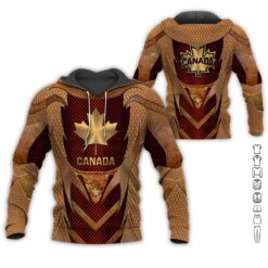 Canada Gold Armor Style 3D Hoodie - photo 5