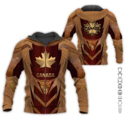 Canada Gold Armor Style 3D Hoodie - photo 6