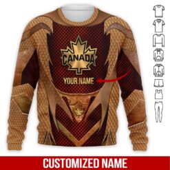 Canada Gold Armor Style 3D Hoodie - photo 4