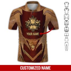 Canada Gold Armor Style 3D Hoodie - photo 2