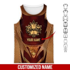 Canada Gold Armor Style 3D Hoodie - photo 8