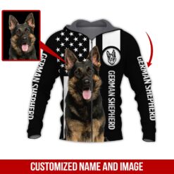 Custom Text and Image German Shepherd 3D Hoodie - photo 6