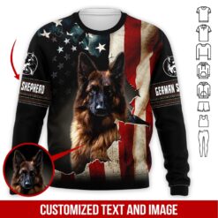 Custom Text and Image German Shepherd 3D Hoodie - photo 4