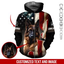 Custom Text and Image German Shepherd 3D Hoodie - photo 6