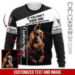 Custom Text and Image German Shepherd 3D Hoodie - photo 4