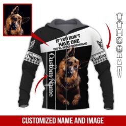 Custom Text and Image German Shepherd 3D Hoodie - photo 6
