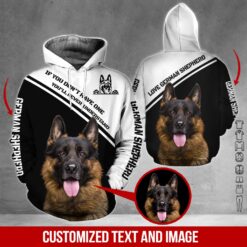 Custom Text and Image German Shepherd 3D Hoodie - photo 5