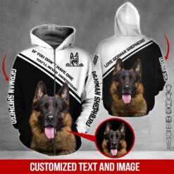 Custom Text and Image German Shepherd 3D Hoodie - photo 6