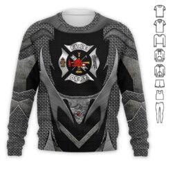 Firefighter Armor Style 3D Hoodie - photo 4