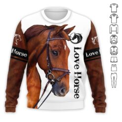 Love Horse 3D Hoodie - photo 4