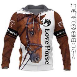 Love Horse 3D Hoodie - photo 5