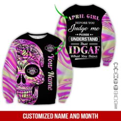 Name and Month Custom Hoodie - photo 4