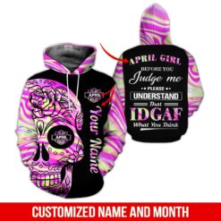 Name and Month Custom Hoodie - photo 5