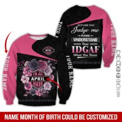 Name and Month Custom Hoodie - photo 4