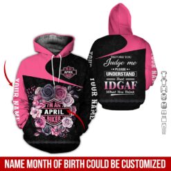 Name and Month Custom Hoodie - photo 5