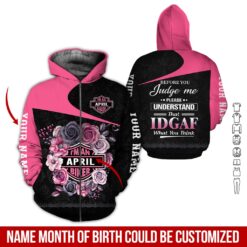 Name and Month Custom Hoodie - photo 6