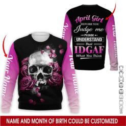 Name and Month Custom Hoodie - photo 4