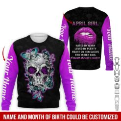 Name and Month Custom Girl 3D Hoodie - photo 4