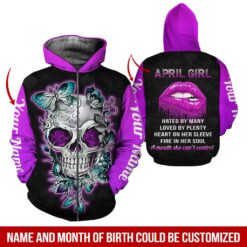 Name and Month Custom Girl 3D Hoodie - photo 6