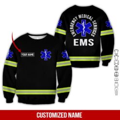 Custom EMS Black 3D Hoodie - photo 4