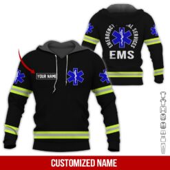 Custom EMS Black 3D Hoodie - photo 5