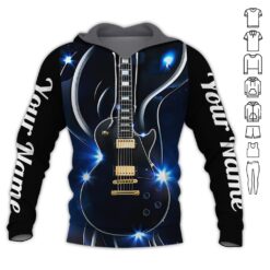 Custom Love Guitar 3D Hoodie - photo 5