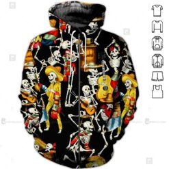 Skeleton Guitar 3D Hoodie - photo 6