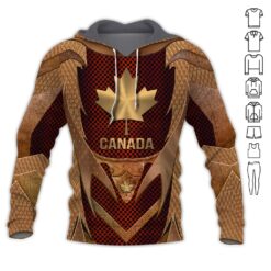 Yellow Copper Armor Canada 3D Hoodie - photo 5