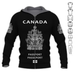 Canada Passport Style 3D Hoodie - photo 6