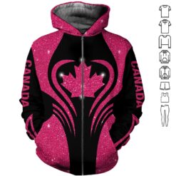 Canada Pink Glitter Hoodie - photo 6