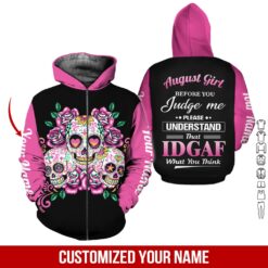 Custom August Girl 3D Hoodie - photo 6