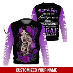 Custom March Girl 3D Hoodie - photo 4
