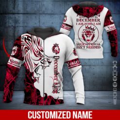 Custom December King 3D Hoodie - photo 6