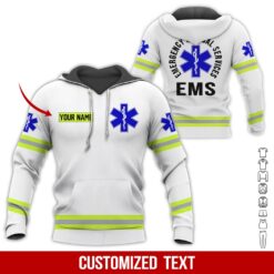 Custom EMS White 3D Hoodie - photo 5